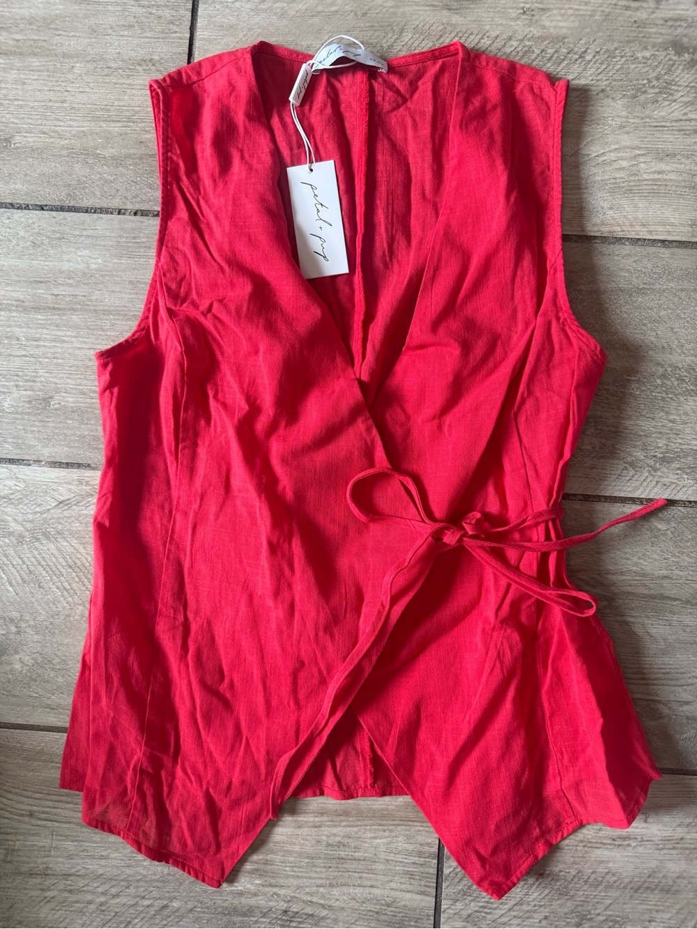 Petal + Pup wrap around top
